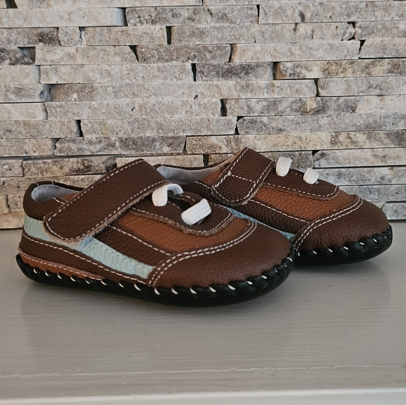 Pediped Baby Flexible Leather Josh Brown Shoes - Picture 1 of 7